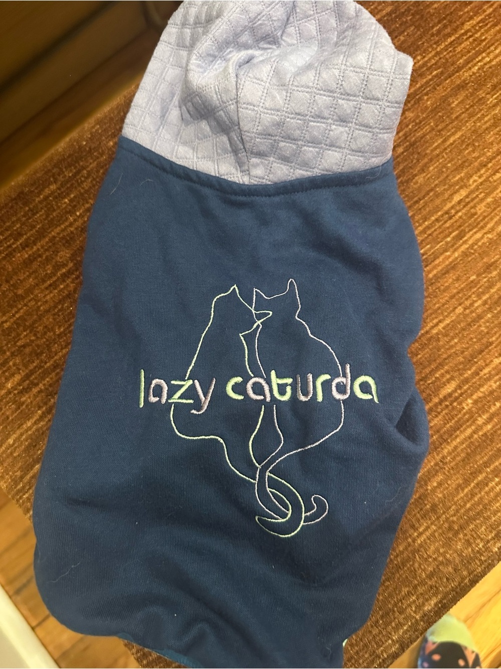 Lazy Caturday Navy Cat Sweatshirt